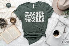 Retro Teacher Shirt, Teach Shirt, Cute Shirt for Teachers, Teacher Gift, Teacher Appreciation Shirt, School Teacher Shirt, Teach Gift Shirt