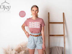 Retro Teacher Shirt, Teach Shirt, Cute Shirt for Teachers, Teacher Gift, Teacher Appreciation Shirt, School Teacher Shirt, Teach Gift Shirt