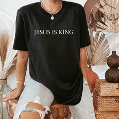 Jesus is King Shirt, Christian Apparel,  Faith Clothing, Christian Shirt, Christian Gift, Religious Shirt, Christian Tee, Christmas Gift Tee