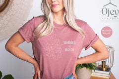 Remember To Breathe Shirt, Yoga Shirt, Motivational Shirt For Women,  Positive Shirt, Minimalist Shirt, Meditation Shirt, Custom Minimalist