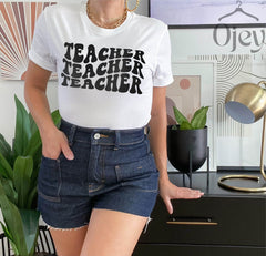 Retro Teacher Shirt, Teach Shirt, Cute Shirt for Teachers, Teacher Gift, Teacher Appreciation Shirt, School Teacher Shirt, Teach Gift Shirt