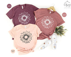 Daisy Shirt, Chamomile Shirts, Birth Month Flower, Boho Shirt, Wildflower Shirt, Floral Tshirt, Womens Clothing, Flower Shirt, Gift For Her
