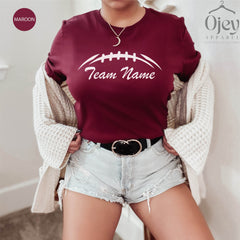 Custom Football Shirt, Personalized Jersey Shirt, College Football Shirt, Custom Team Name Shirt, Football Mom Shirt, Football Season Shirt