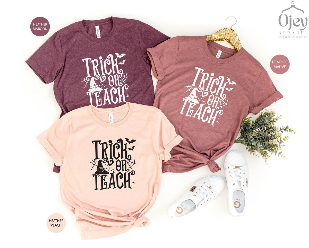 Halloween Teacher Shirt, Halloween Tshirt, Trick or Teach Shirt, Halloween Shirt for Women, Halloween Teacher Shirts, Teacher Gift Shirt