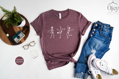 Dancing Skeleton Shirt, Funny Skeleton Shirt, Halloween Shirt, Halloween Party Dancing Skeleton Shirt, Funny Halloween Shirt