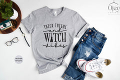 Thick Thighs Witch Vibes Shirt, Funny Witches Shirt, Halloween Shirts, Halloween Gift, Halloween Witch Shirt,  Halloween Gift Shirt