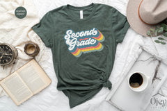 Second Grade Teacher Shirt, Retro Teacher Shirt, 2nd Grade Shirts, Teacher Shirt Second Grade, Gift for Teacher, Teacher Appreciation Shirt