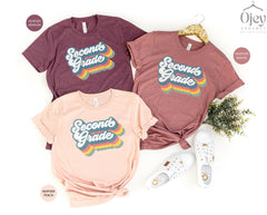 Second Grade Teacher Shirt, Retro Teacher Shirt, 2nd Grade Shirts, Teacher Shirt Second Grade, Gift for Teacher, Teacher Appreciation Shirt