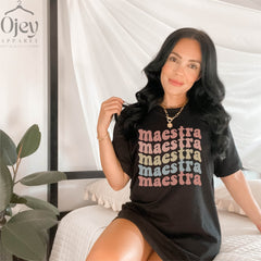 Maestra Shirt, Spanish Teacher Shirt, Bilingual Teacher Shirt, Maestra Gift Shirt, Groovy Teacher Shirt, Maestra Bilingue Shirt