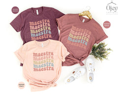 Maestra Shirt, Spanish Teacher Shirt, Bilingual Teacher Shirt, Maestra Gift Shirt, Groovy Teacher Shirt, Maestra Bilingue Shirt