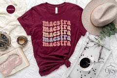 Maestra Shirt, Spanish Teacher Shirt, Bilingual Teacher Shirt, Maestra Gift Shirt, Groovy Teacher Shirt, Maestra Bilingue Shirt