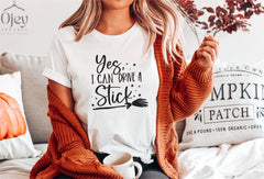 Yes I Can Drive A Stick Shirt, Funny Halloween Shirt, Witch Shirt, Halloween Party Shirt, Halloween Gift, Halloween Crewneck