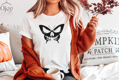 Butterfly Skull shirt, Halloween Spooky shirt, Butterfly Halloween Shirt, Halloween Butterfly Skull Shirt, Halloween Shirt Gift