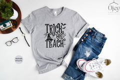 Halloween Teacher Shirt, Halloween Tshirt, Trick or Teach Shirt, Halloween Shirt for Women, Halloween Teacher Shirts, Teacher Gift Shirt
