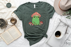 Frog Shirts, Funny Frog Shirt, Mushroom Frog Shirt, Cute Frog Shirt, Mushroom Shirts, Frog Gift Shirt, Frog Lover Shirt, Mushroom Tees