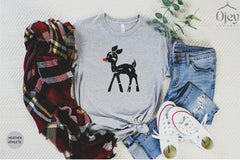 Christmas Deer Shirt, Reindeer Shirt, Christmas Reindeer Shirt, Rudolph Shirt, Women Christmas Shirt, Christmas Shirts, Reindeer Kid Shirt