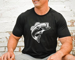 Bass Fish T-Shirt, Fishing Shirts, Fisherman Shirt, Bass Fish Shirt, Fathers Day Gift, Fishing Lover Shirt, Retro Fisher Shirt, Gift For Him