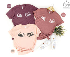 Skeleton Boob Shirt, Funny Halloween Shirt for Women, Skeleton Women Shirts, Halloween Shirts or Women, Gift for Her , Halloween Party Shirt