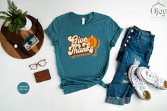 Give Thanks Shirt, Thankful Shirt, Thanksgiving Shirt, Fall Shirt, Cute Fall Shirt, Thanksgiving Gift, Family Thanksgiving Shirt