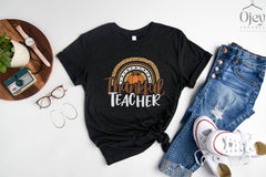 Thanksgiving Teacher Shirt, Thanksgiving Teacher Gift , Thankful Rainbow Pumpkin Shirt, Teacher Thanksgiving Shirt, Fall Shirt for Teacher