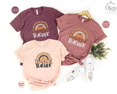 Thanksgiving Teacher Shirt, Thanksgiving Teacher Gift , Thankful Rainbow Pumpkin Shirt, Teacher Thanksgiving Shirt, Fall Shirt for Teacher