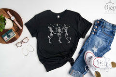 Skeleton Dancing Shirt, Halloween Shirt, Funny Skeleton Shirt, Happy Halloween Shirt, Halloween Party Shirt, Cute Skeleton Shirt Gift