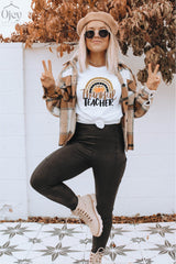 Thanksgiving Teacher Shirt, Thanksgiving Teacher Gift , Thankful Rainbow Pumpkin Shirt, Teacher Thanksgiving Shirt, Fall Shirt for Teacher