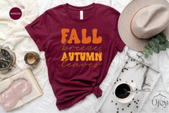 Fall Breeze Autumn Leaves Shirt, Cute Fall Tshirts, Autumn Shirt, Fall Tee, Thanksgiving Shirt, Fall Lover Shirts, Fall Vibes Shirts