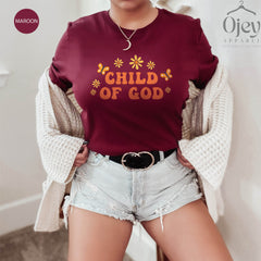 Child of God Shirt, Christian Women Shirt, Christian Kids Shirts, Religious Shirt, Jesus Shirt, Gift for Believer, Faith Shirt for Kids