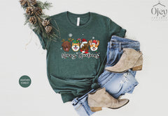 Christmas Dog Shirts, Woofmas Shirt, Dog Mom Christmas Shirt, Dog Dad Xmas Shirt, Gift for Dog Mom, Funny Xmas Dog T-Shirts, Christmas Gift