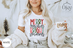 Christmas Teacher Shirts, Merry Teacher Shirt, Merry Bright Students Tshirt, Xmas Teacher Gift, Christmas Teacher Crew Shirt, Xmas Party Tee