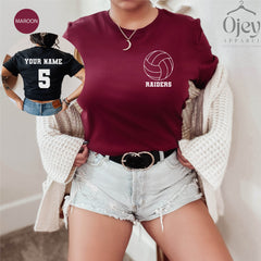 Custom Volleyball Shirts, Volleyball Team Shirts, Volleyball Mascot Shirts, Volleyball Spirit Tee, Volleyball Player, Volleyball Gift Shirts