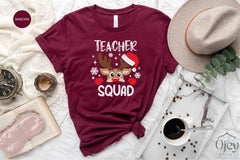 Christmas Teacher Squad Shirt, Christmas Teacher Shirt, Reindeer Teacher Squad Shirt, Christmas Gift for Teacher, Christmas Teacher T-Shirts