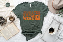 Sweater Weather Shirt, Fall Vibes Shirt, Fall Lover Shirts, Gift for Fall Lover, Cute Fall Shirt