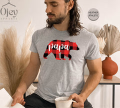 Family Christmas Bear Matching Shirts, Christmas Bear Tshirts, Buffalo Plaid ,Family Bear Shirts, Mama Papa Brother Baby Shirt, Xmas Gifts