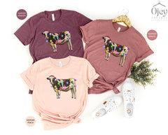 Christmas Cow Shirt, Funny Christmas Shirt, Cow Lover Gift, Christmas Farm T-Shirt, Cow Lover Shirt, Winter Clothing, Christmas Gifts Women
