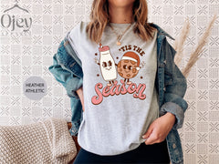 Christmas Tis' the Season Shirt, Cute Christmas Shirt, Holly Jolly Shirt, Cookies and Milk Xmas Shirt, Christmas Gift Shirt, Matching Shirts