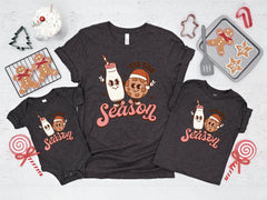 Christmas Tis' the Season Shirt, Cute Christmas Shirt, Holly Jolly Shirt, Cookies and Milk Xmas Shirt, Christmas Gift Shirt, Matching Shirts