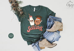 Christmas Tis' the Season Shirt, Cute Christmas Shirt, Holly Jolly Shirt, Cookies and Milk Xmas Shirt, Christmas Gift Shirt, Matching Shirts