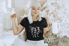 Christmas Skeleton Shirt, Dancing Skeleton Shirt, Dancing Santa Shirt, Funny Christmas Shirt, Christmas Gift Shirts, Christmas Spirit TShirt