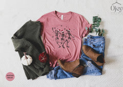 Christmas Skeleton Shirt, Dancing Skeleton Shirt, Dancing Santa Shirt, Funny Christmas Shirt, Christmas Gift Shirts, Christmas Spirit TShirt