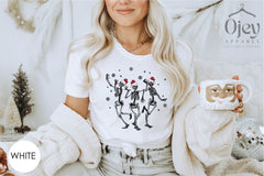 Christmas Skeleton Shirt, Dancing Skeleton Shirt, Dancing Santa Shirt, Funny Christmas Shirt, Christmas Gift Shirts, Christmas Spirit TShirt