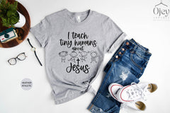 Christian Teacher Shirts, Faith Teacher Gifts, Christian Teacher Gift, I Teach Kids About Jesus Shirt, Christian Teacher Christmas Gift