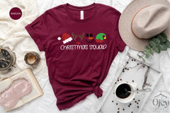 Christmas Squad Shirt, Santa Hat Christmas Reindeer Snowman Gnome Shirt, Christmas Shirts, Merry Christmas, Family Matching Christmas Shirt