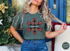 Custom Christmas Shirts, Family Christmas T-Shirt, Custom Snowflake Shirts, Plaid Christmas Family Shirts, Christmas Party Shirts for Family
