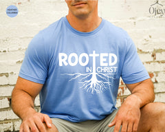 Rooted In Christ Shirt, Unisex Christian Shirts, Christian Kid Shirts, Faith Tshirts, Jesus Lover Shirts, Gift for Christian, Christian Tees