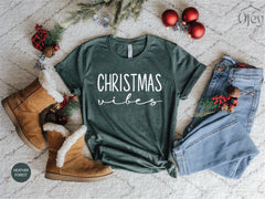 Christmas Shirt, Christmas Vibes Shirt, Women's Christmas Shirt, Family Christmas Shirts, Fun Christmas Shirts, Christmas Gift, Merry Xmas