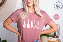 Christmas Trees Shirt, Christmas Shirts for Women, Christmas Tee, Christmas Vibes Shirt, Family Christmas Shirt, Holiday Christmas Shirt