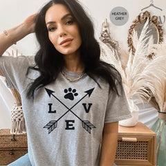 Dog Shirts for Women, Love Dog T-Shirt, Dog Lover Shirt, Dog Lover T-Shirt, Dog Paw Shirt, Dog Owner Shirt, Dog Lover Shirt Gift