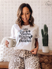 Dog Shirt, From Fur Mama to Babymama Shirt, Fur Mama Shirt,  Pregnant Dog Mom, Pregnancy Gift, Pregnancy Announcement Shirt, Dog Mom Shirt